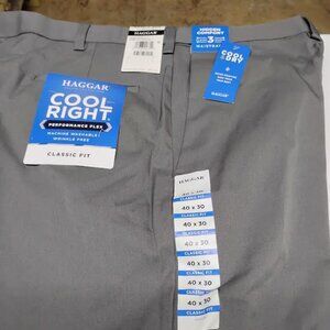 Haggar® Mens Cool Right® Performance Classic Fit Flat Front Pant